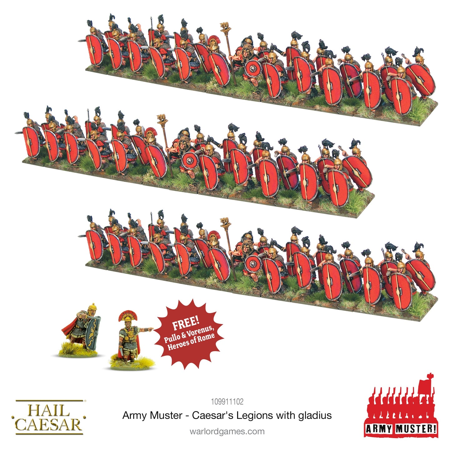 Hail Caesar: Romans - Army Muster: Caesar's Legions With Gladius