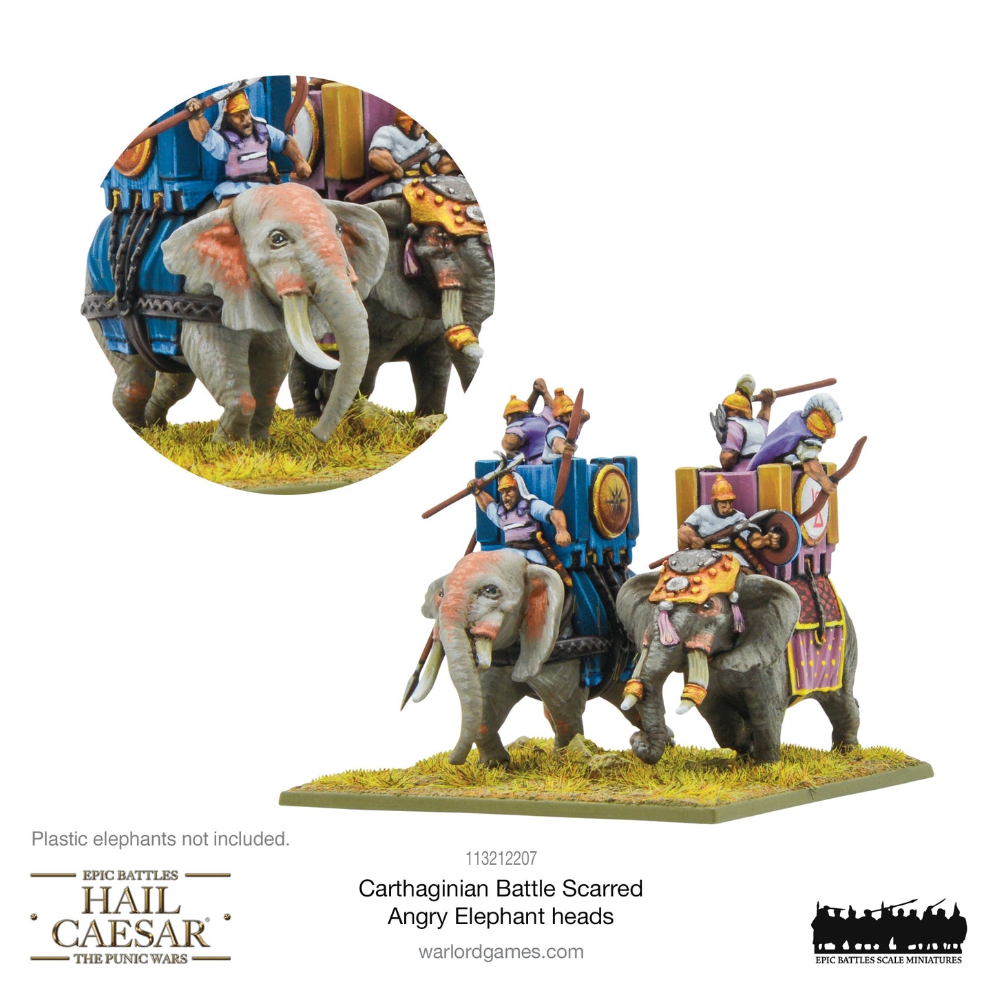Epic Battles: Hail Caesar - Battles: Carthaginian Battle Scarred Angry Elephant heads