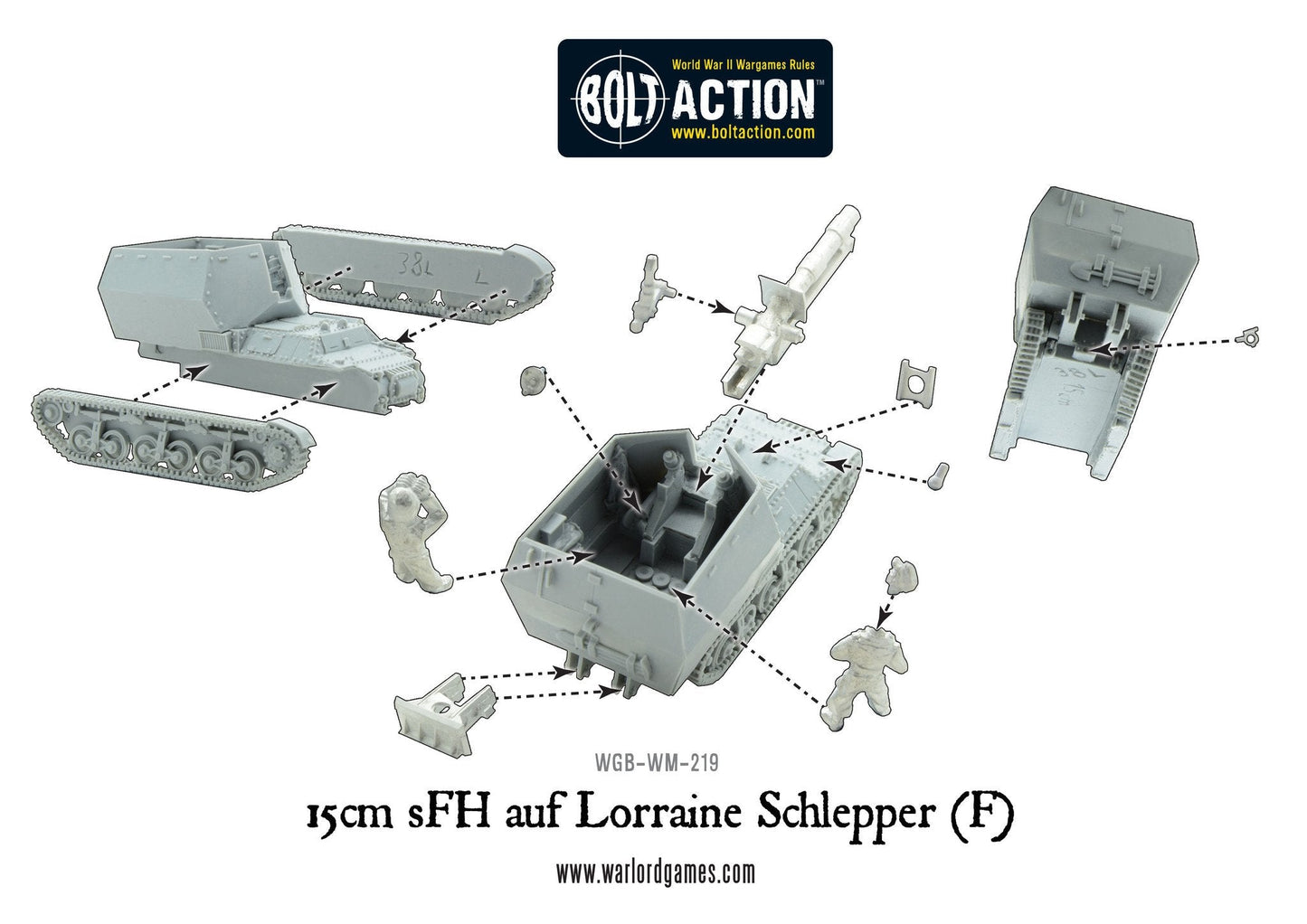 Bolt Action: German - 15 cm sFH auf Lorraine Schlepper(f)