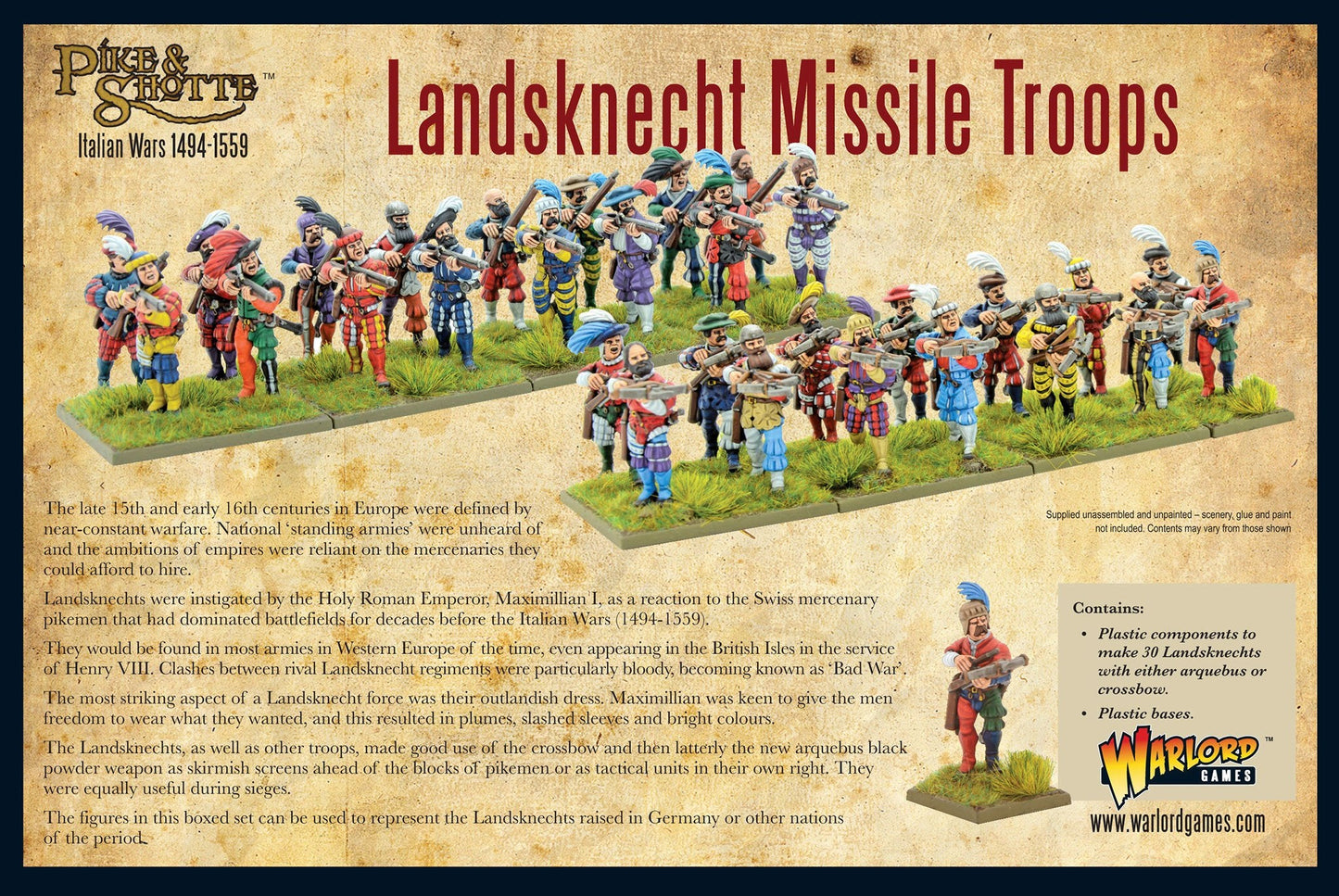 Pike & Shotte: Italian Wars 1494-1559 - Landsknecht missile troops