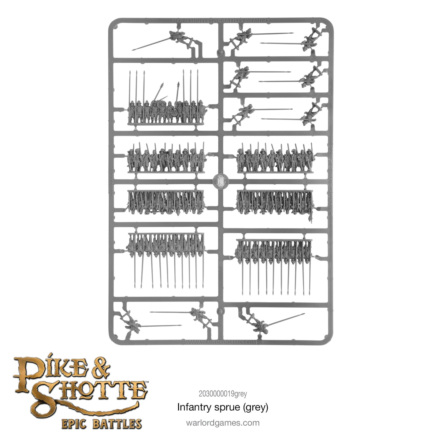 Epic Battles: Pike & Shotte - Battles infantry sprue (grey)