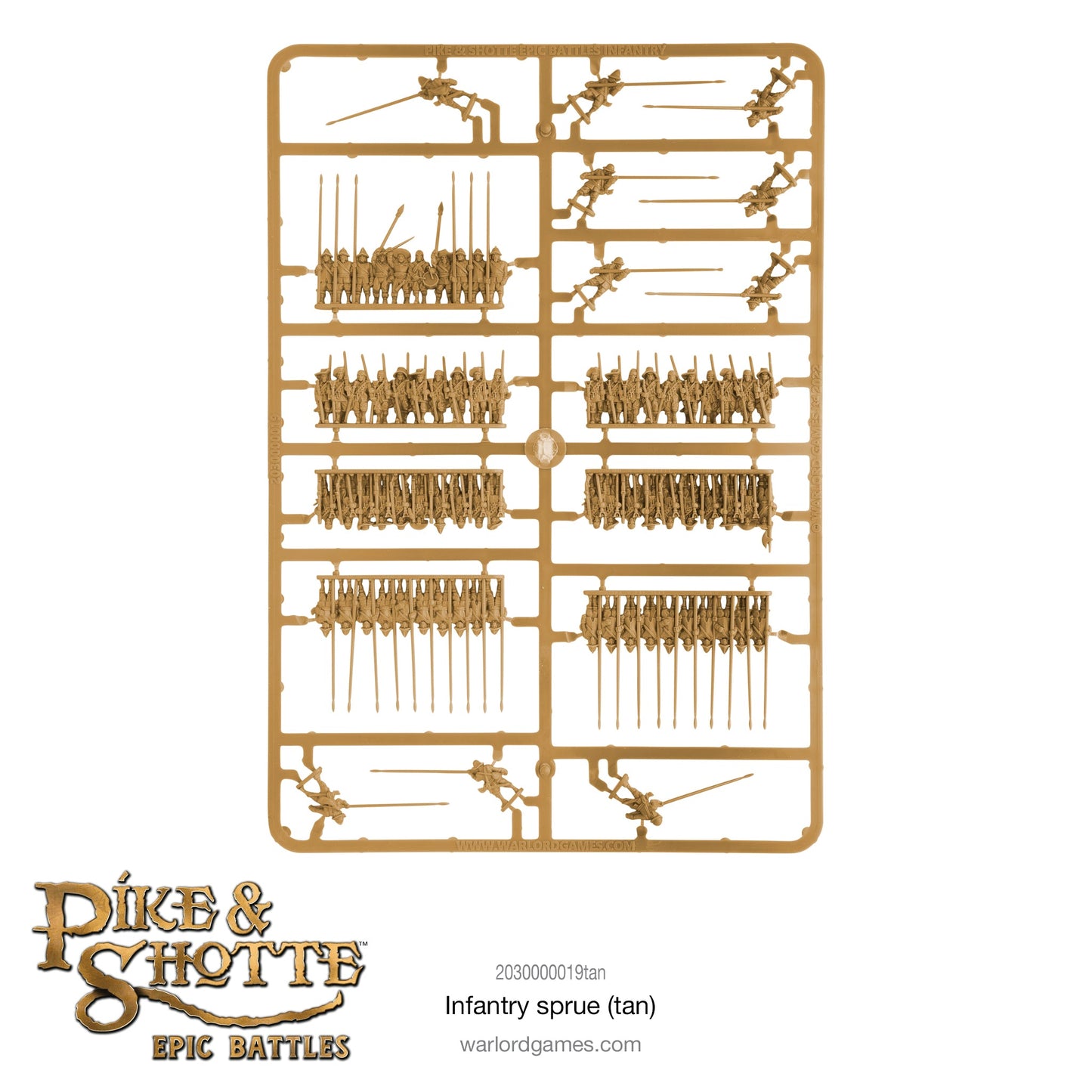 Epic Battles: Pike & Shotte - Battles infantry sprue (tan)