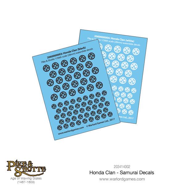 Pike & Shotte: Feudal Japan 1467-1603 - Honda Clan - Samurai Decals