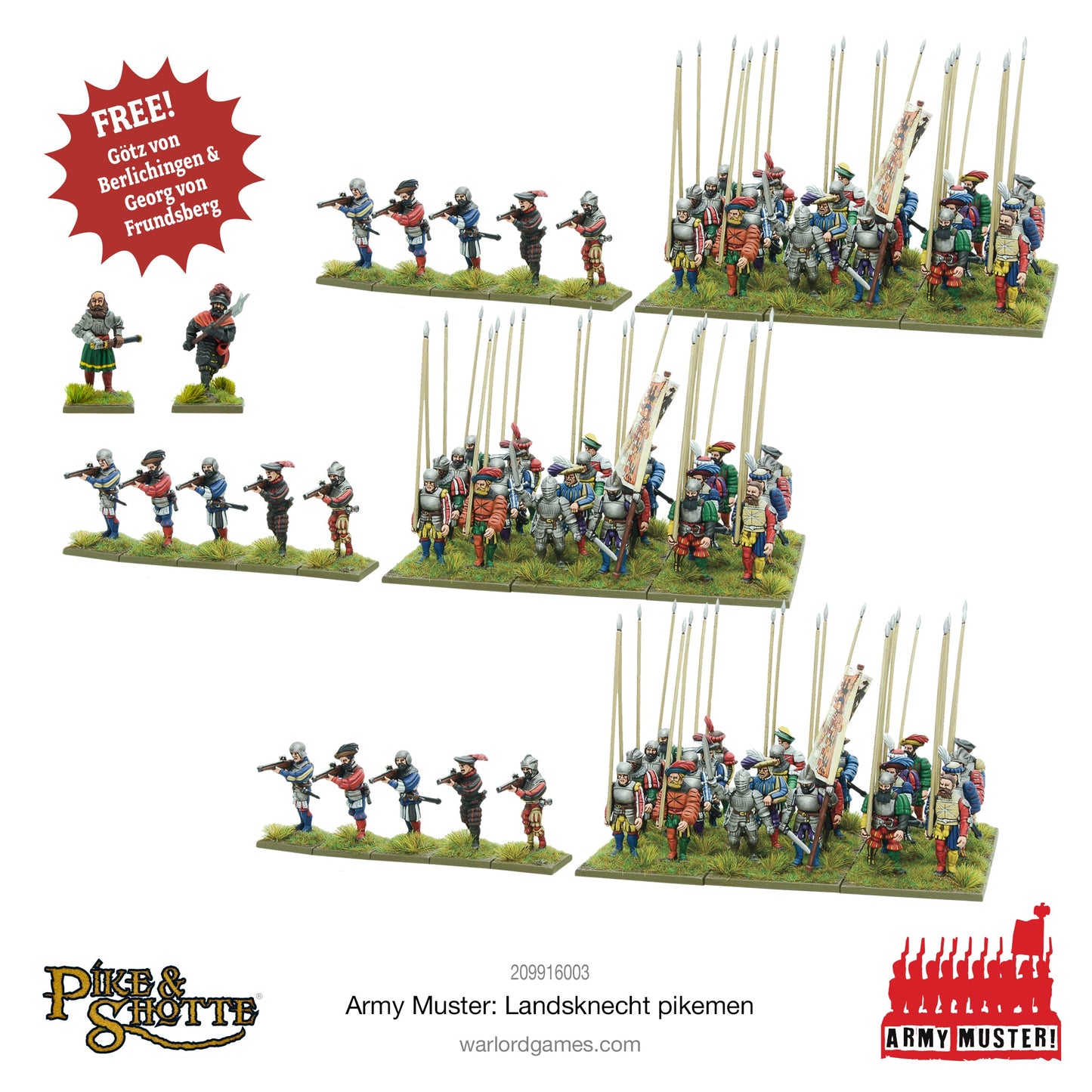 Pike & Shotte: Italian Wars 1494-1559 - Army Muster - Landsknecht Pikemen