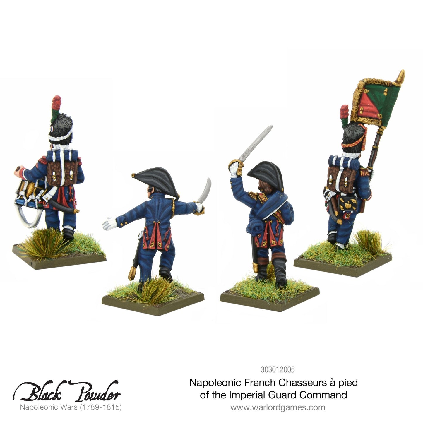 Black Powder: French - Napoleonic French Chasseurs a Pied of the Imperial Guard command