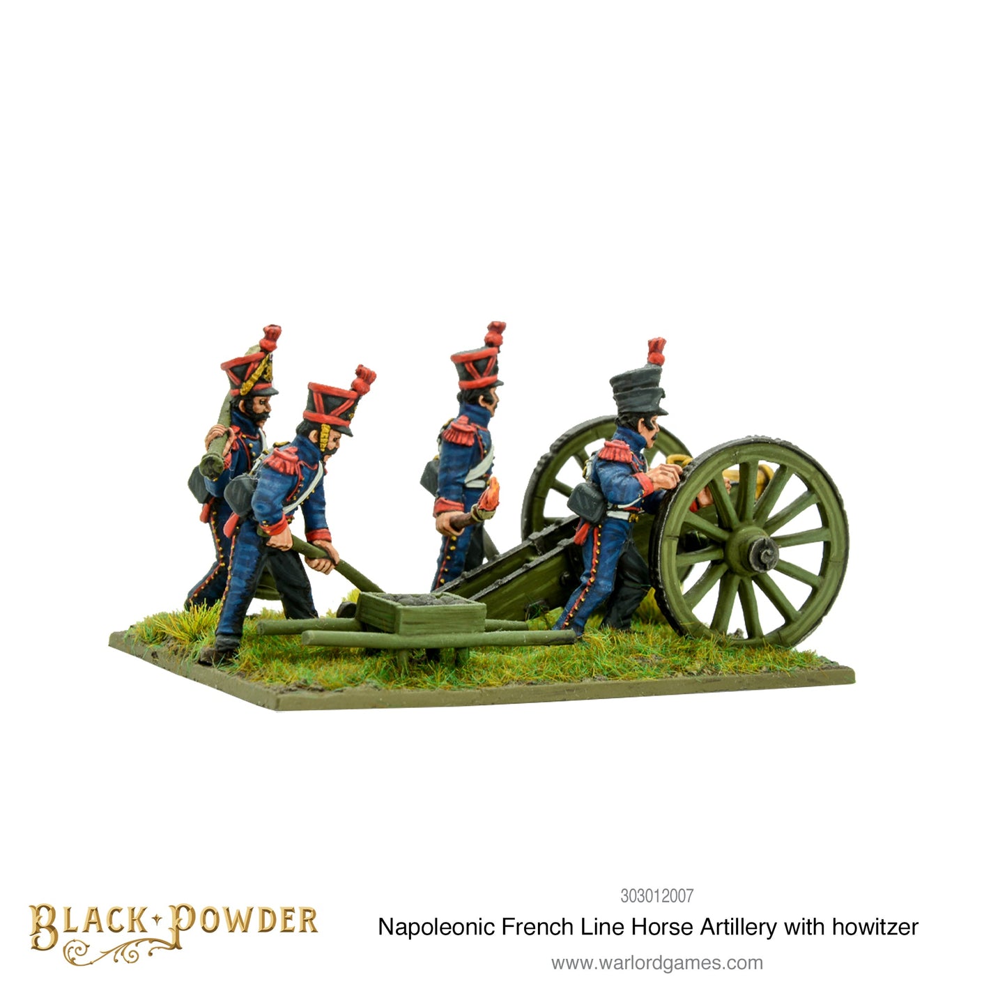 Black Powder: French - Napoleonic French Line Horse Artillery with howitzer