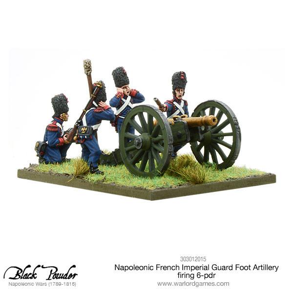 Black Powder: French - Napoleonic French Imperial Guard Foot Artillery firing 6-pdr