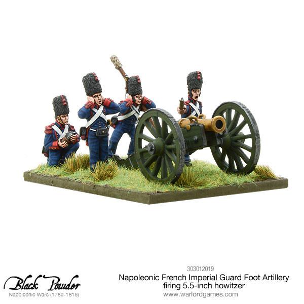 Black Powder: French - Napoleonic French Imperial Guard Foot Artillery firing howitzer