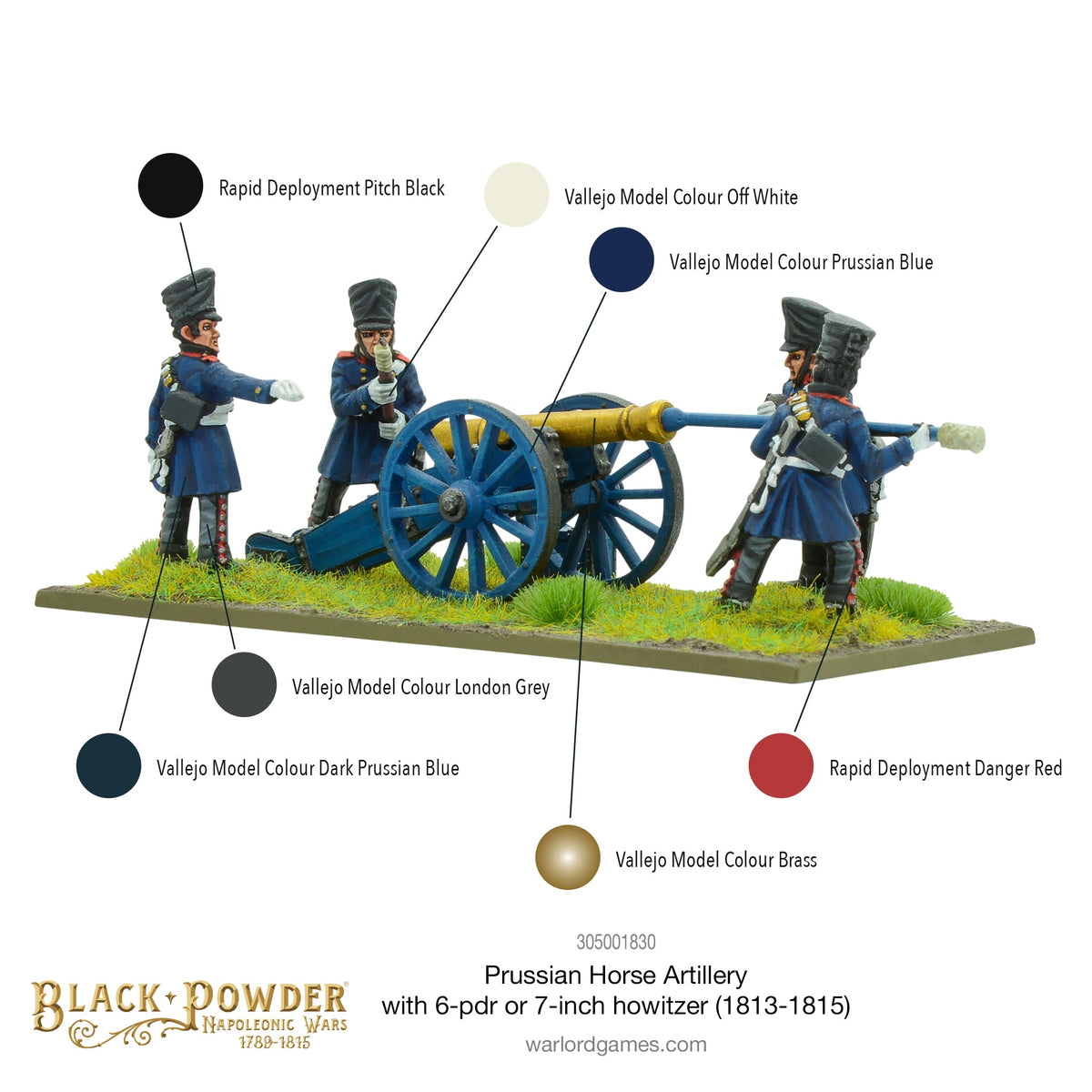 Black Powder: Prussians - Napoleonic Prussian Horse Artillery with 6-pdr (1813-1815)
