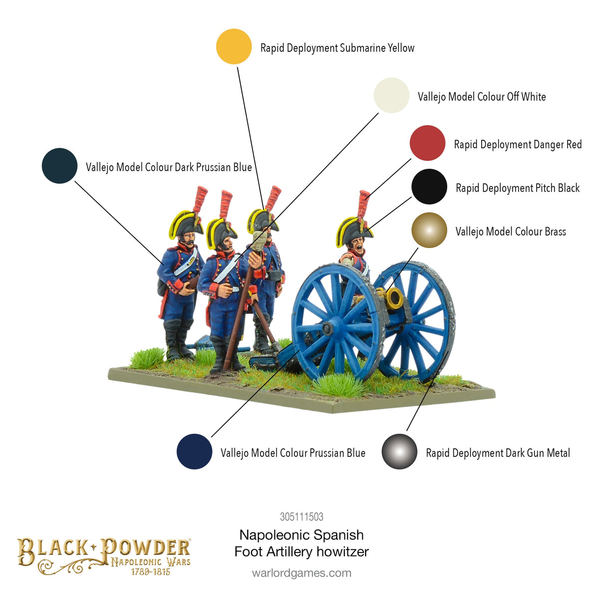 Black Powder: Napoleonic Spanish foot artillery howitzer