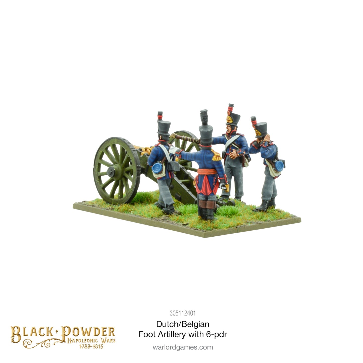 Black Powder: Napoleonic Dutch-Belgian Foot Artillery with 6-pdr