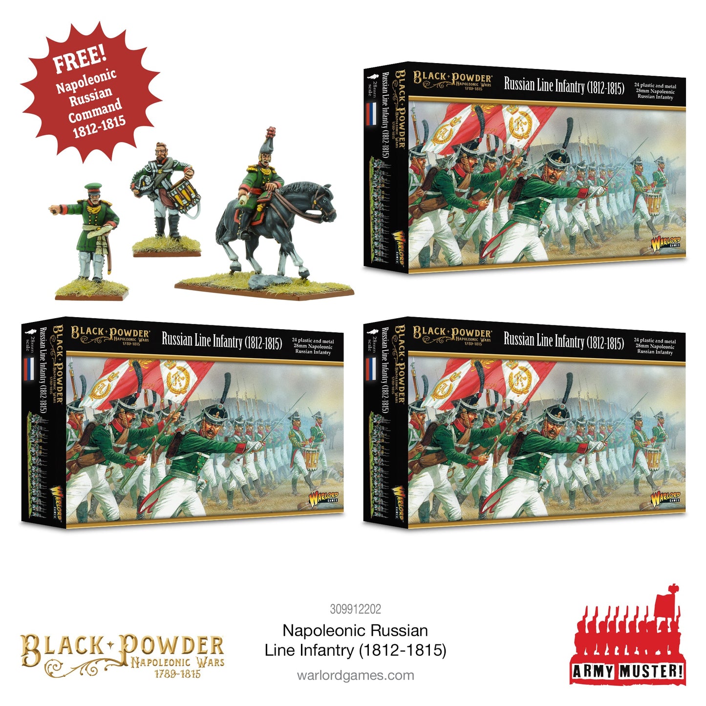 Black Powder: Army Muster: Napoleonic Russian Line Infantry (1812-1815)