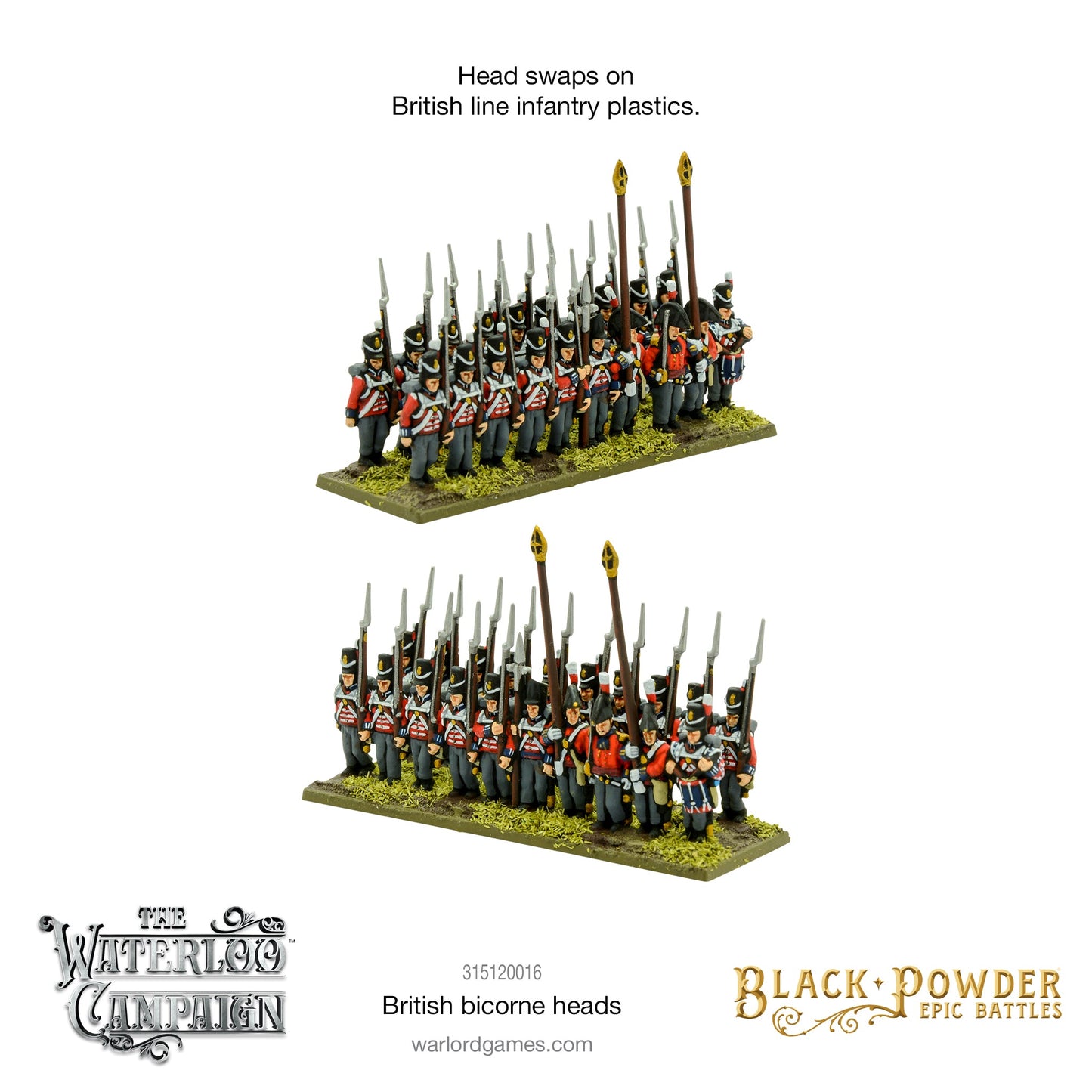 Black Powder: British - Battles - British bicorne heads