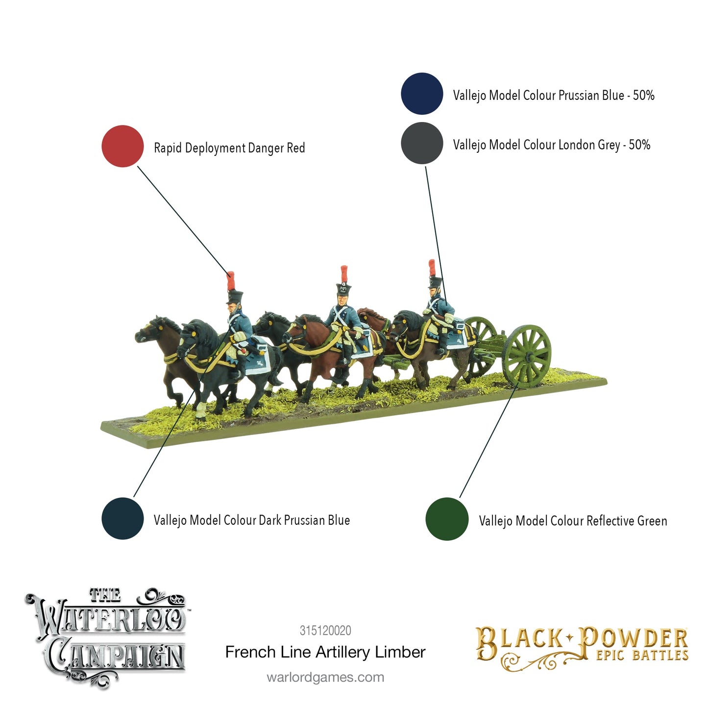 Epic Battles: Waterloo - Battles: Napoleonic French Line Artillery Limber