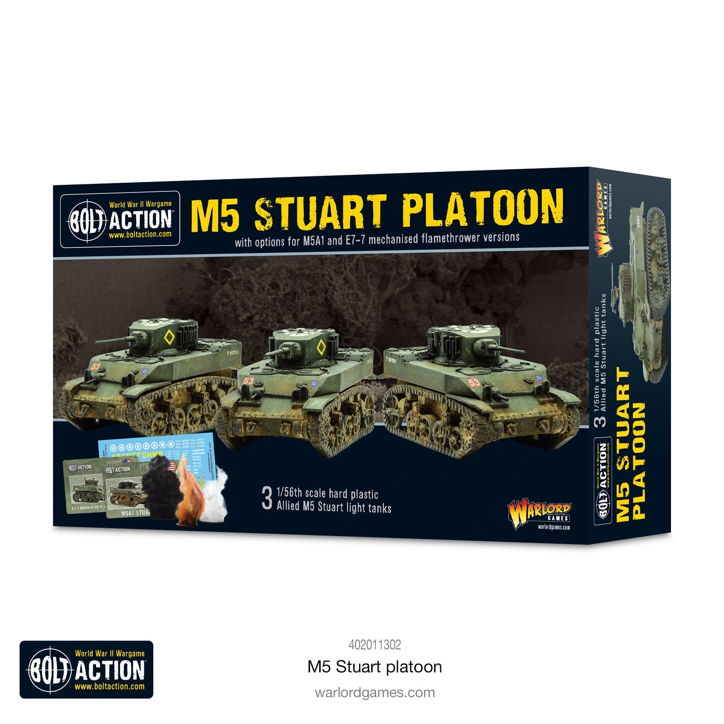 Achtung Panzer!: British Tanks - M5 Stuart Platoon