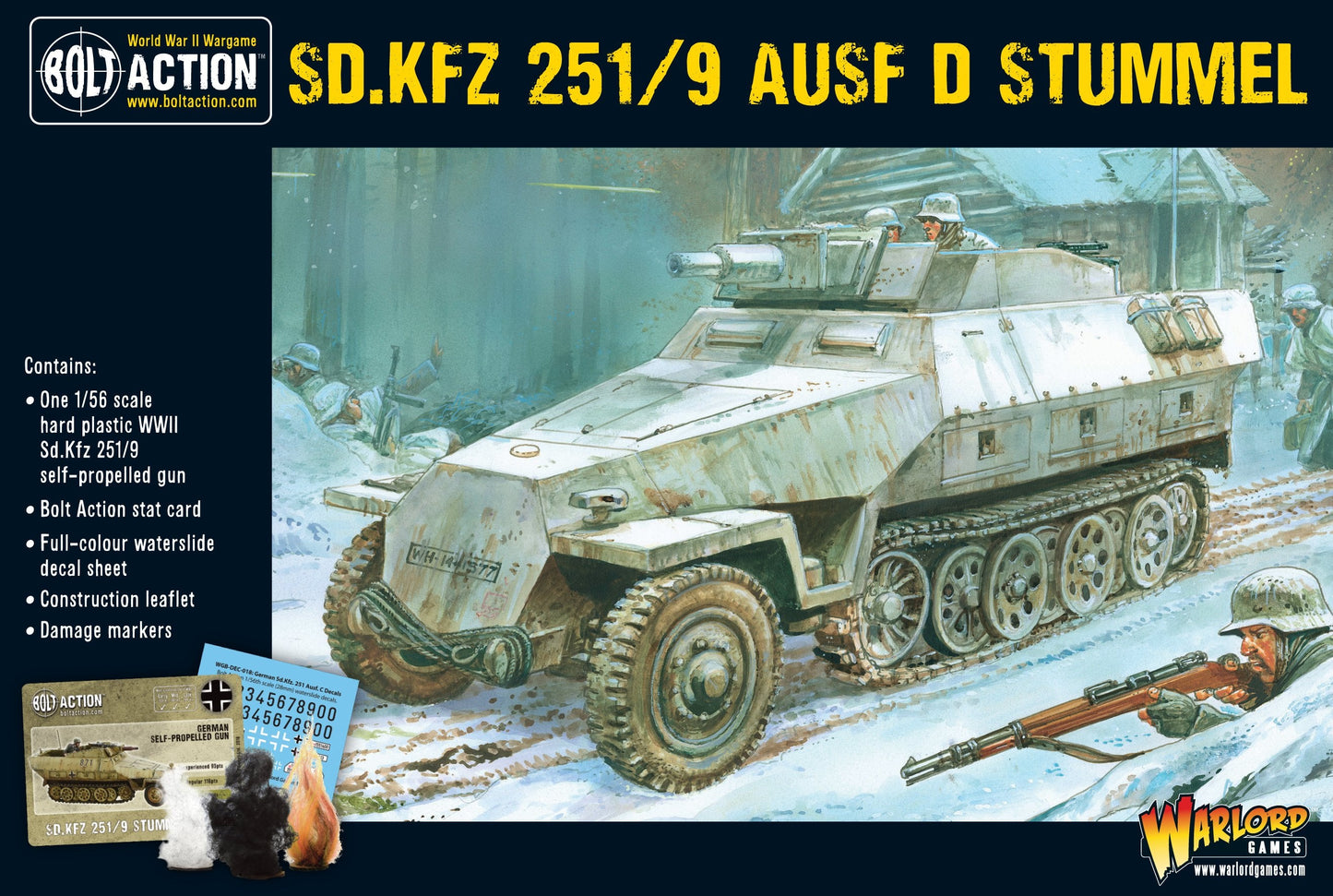 Sd.Kfz 251/9 Ausf D (Stummel) half-track (+ Markers)