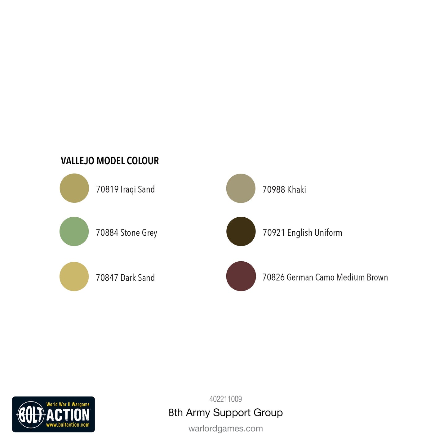 Bolt Action: 8th Army support group