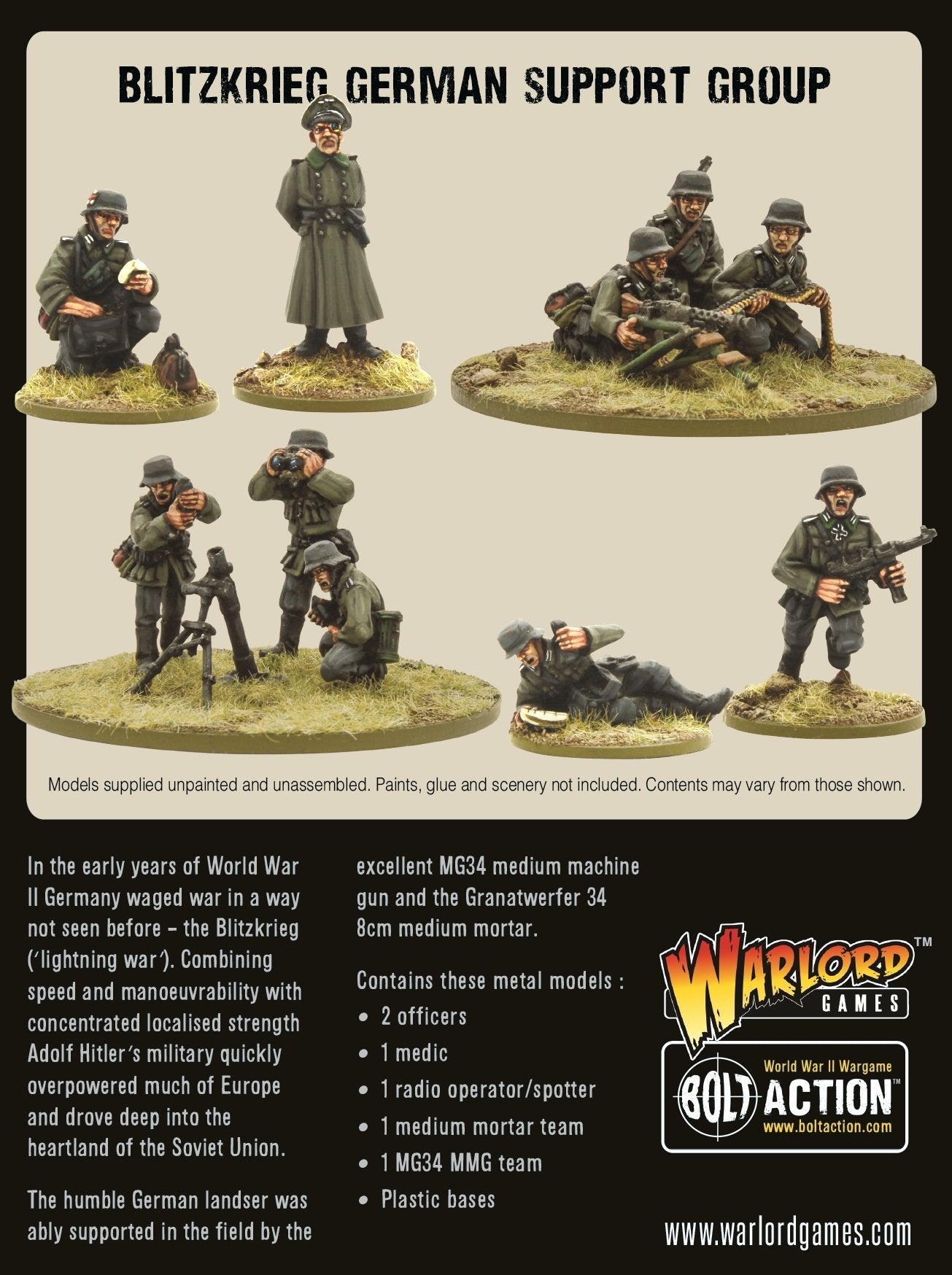 Bolt Action: German - Blitzkrieg German support group