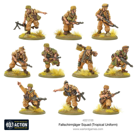 Bolt Action: German - Fallschirmjager squad (tropical Uniform)