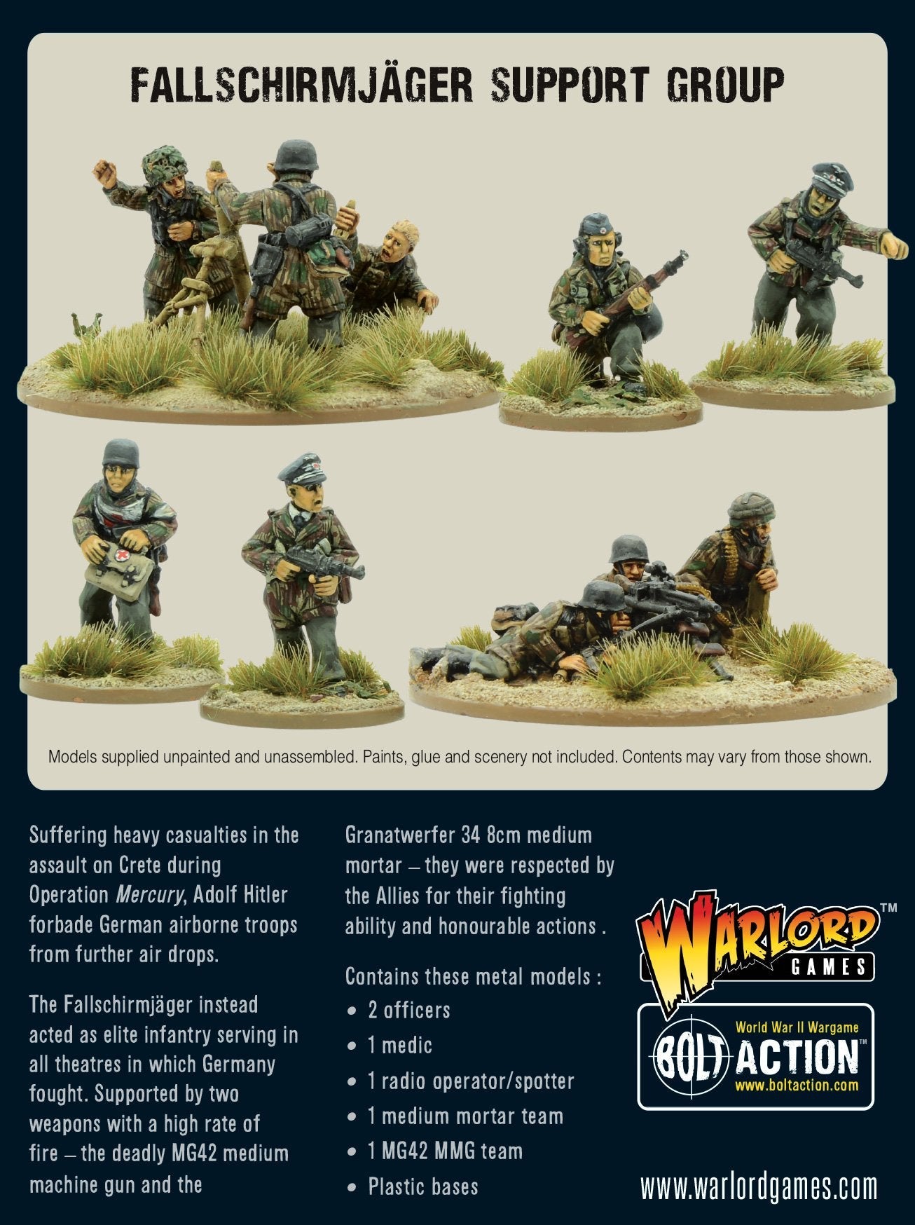 Bolt Action: German - Fallschirmjager support group