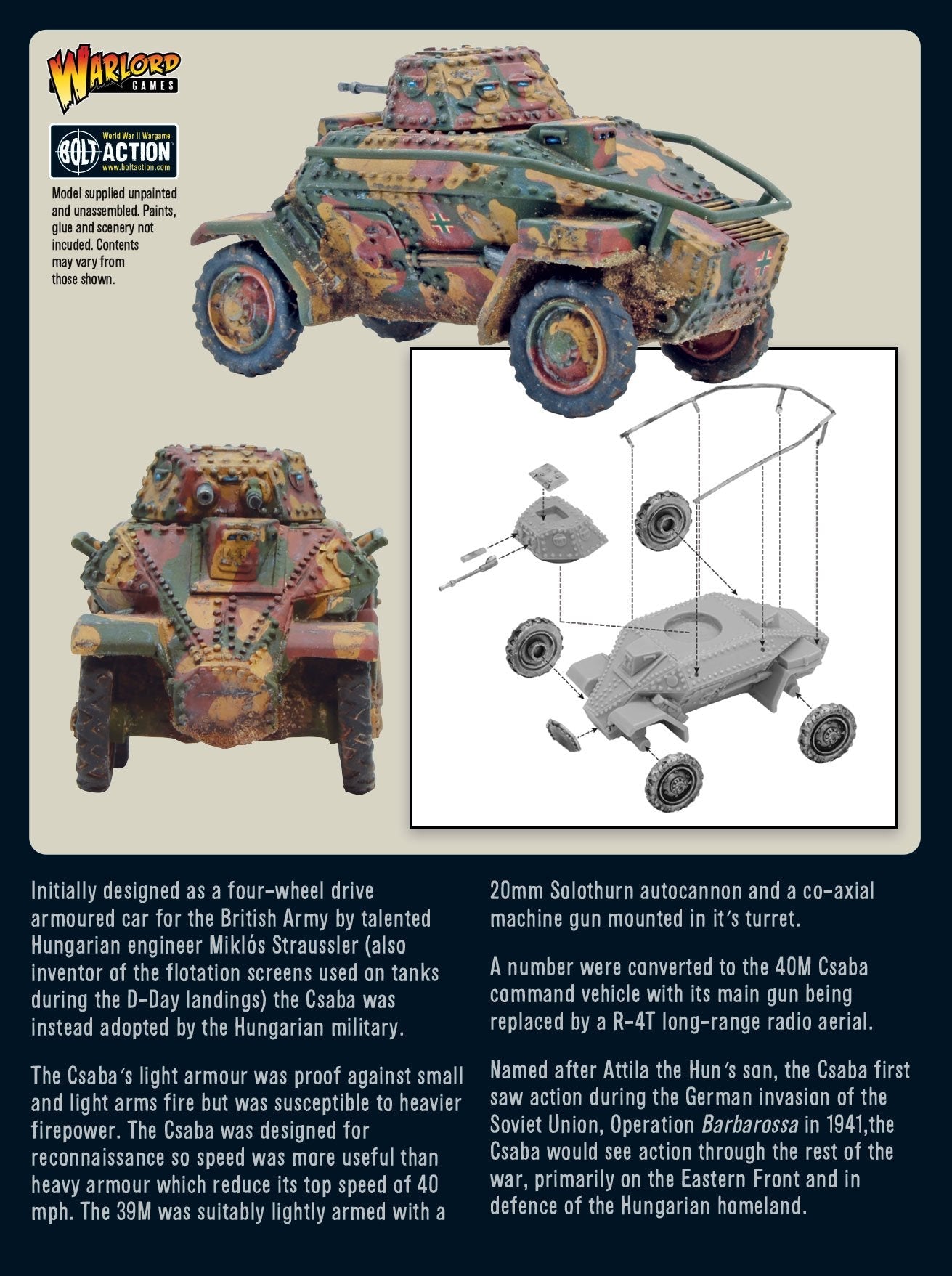 Bolt Action: 39M Csaba armoured car