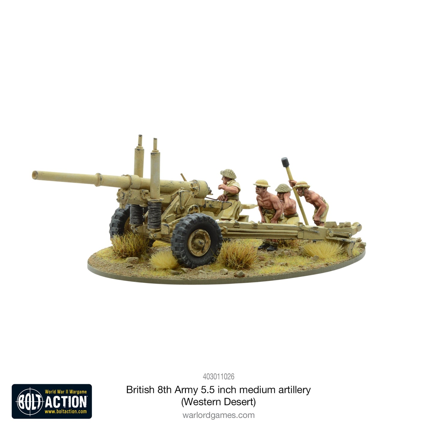 Bolt Action: British 8th Army 5.5 inch medium artillery (Western Desert)