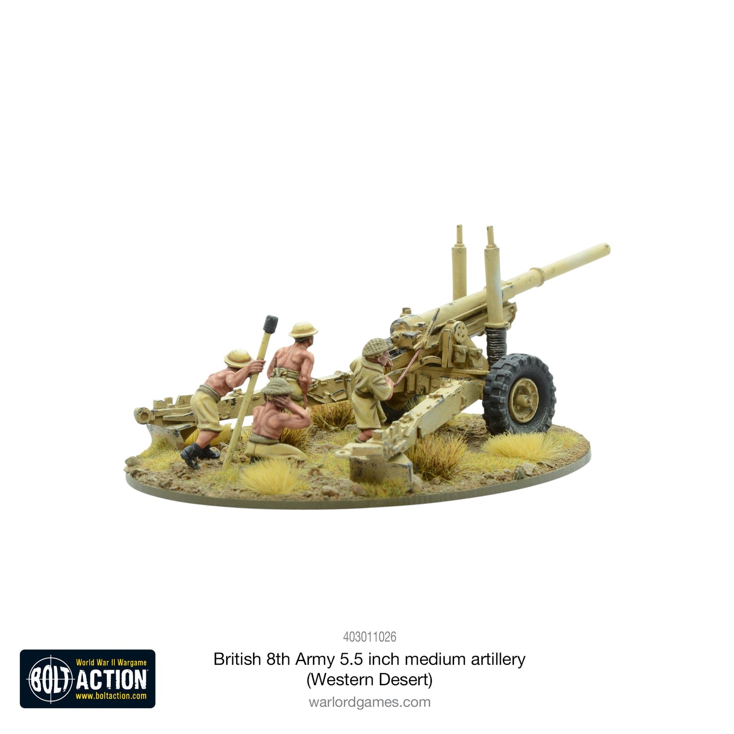 Bolt Action: British 8th Army 5.5 inch medium artillery (Western Desert)