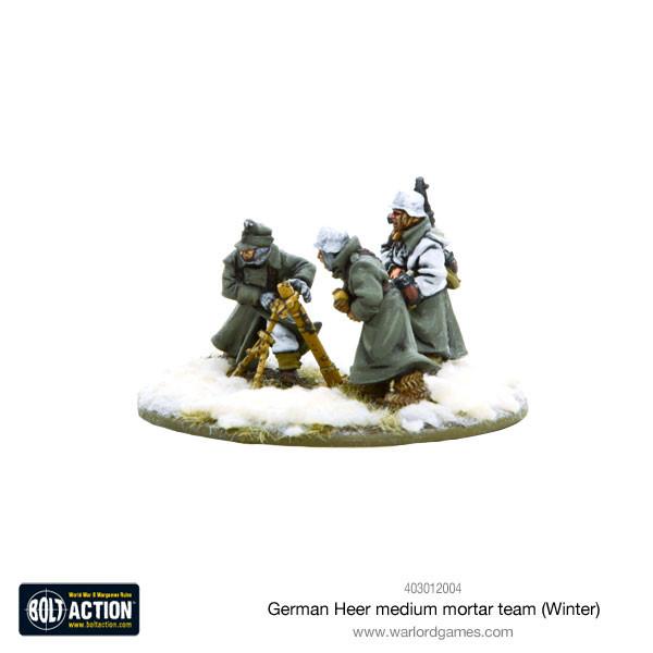 Bolt Action: German - German Heer Medium Mortar team (Winter)