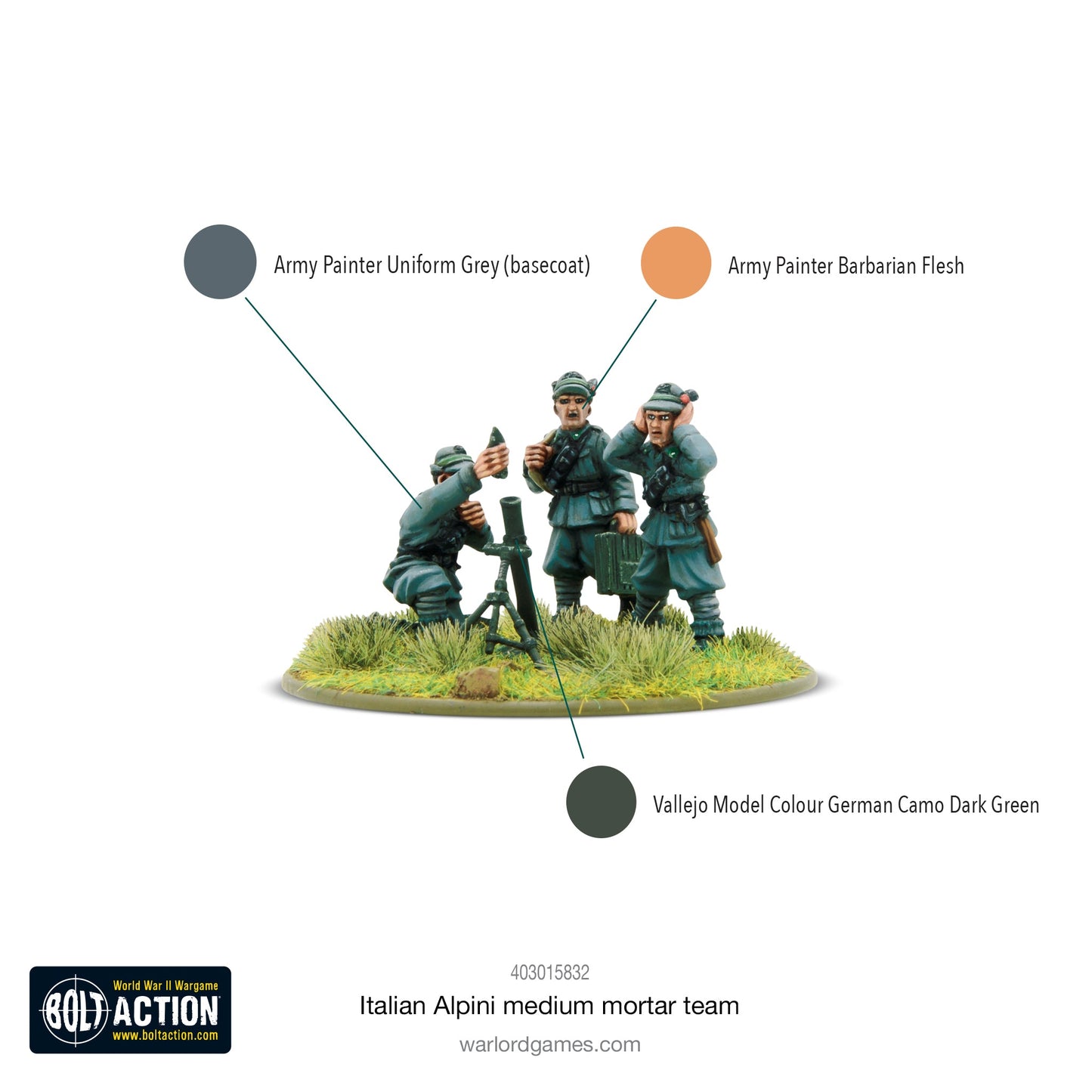 Bolt Action: Italian Alpini Medium Mortar team