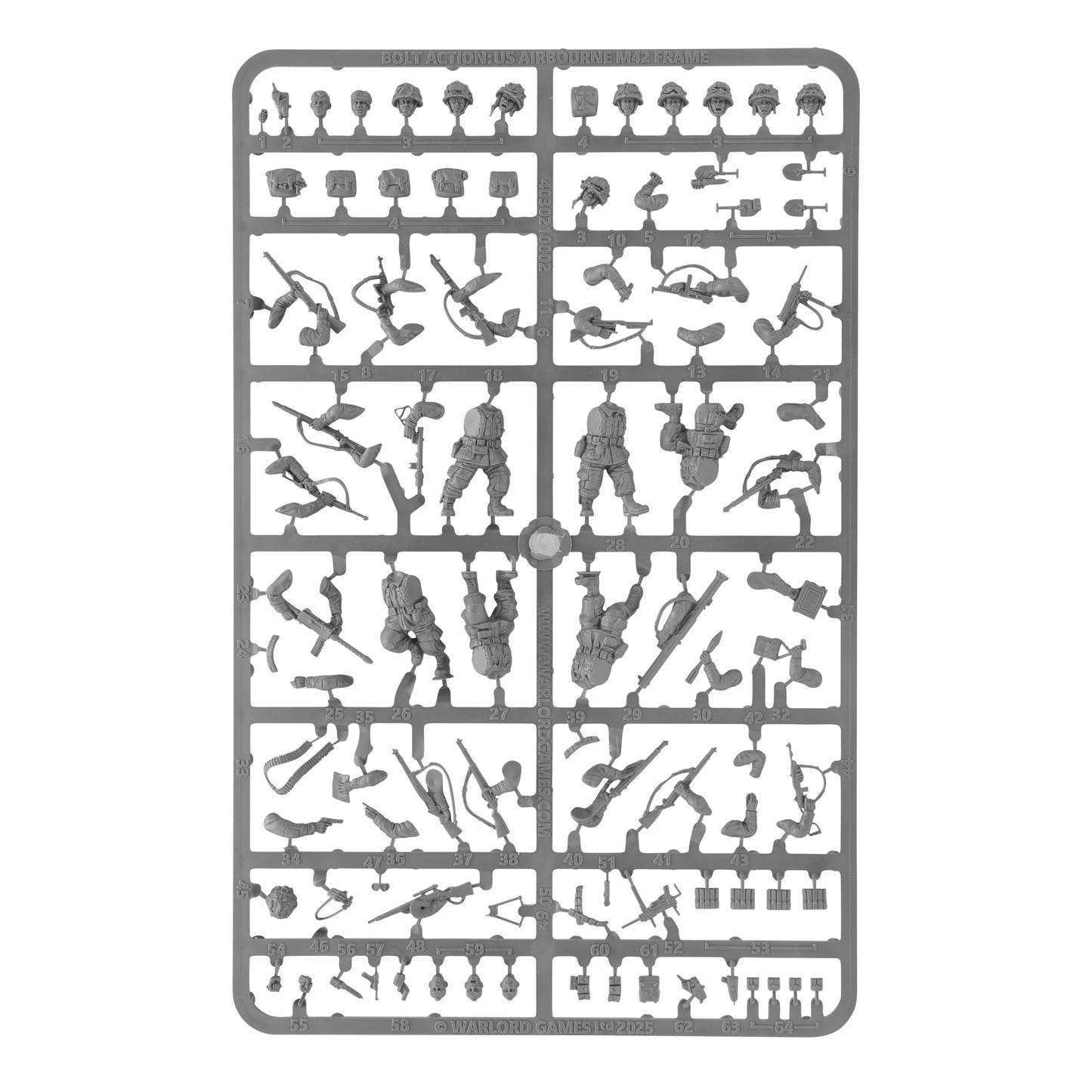 Bolt Action: USA - US Airborne M42 frame (2025) Sprue