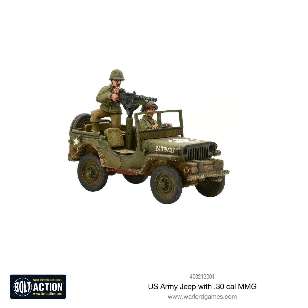 Bolt Action: USA - US Army Jeep with 30 Cal MMG