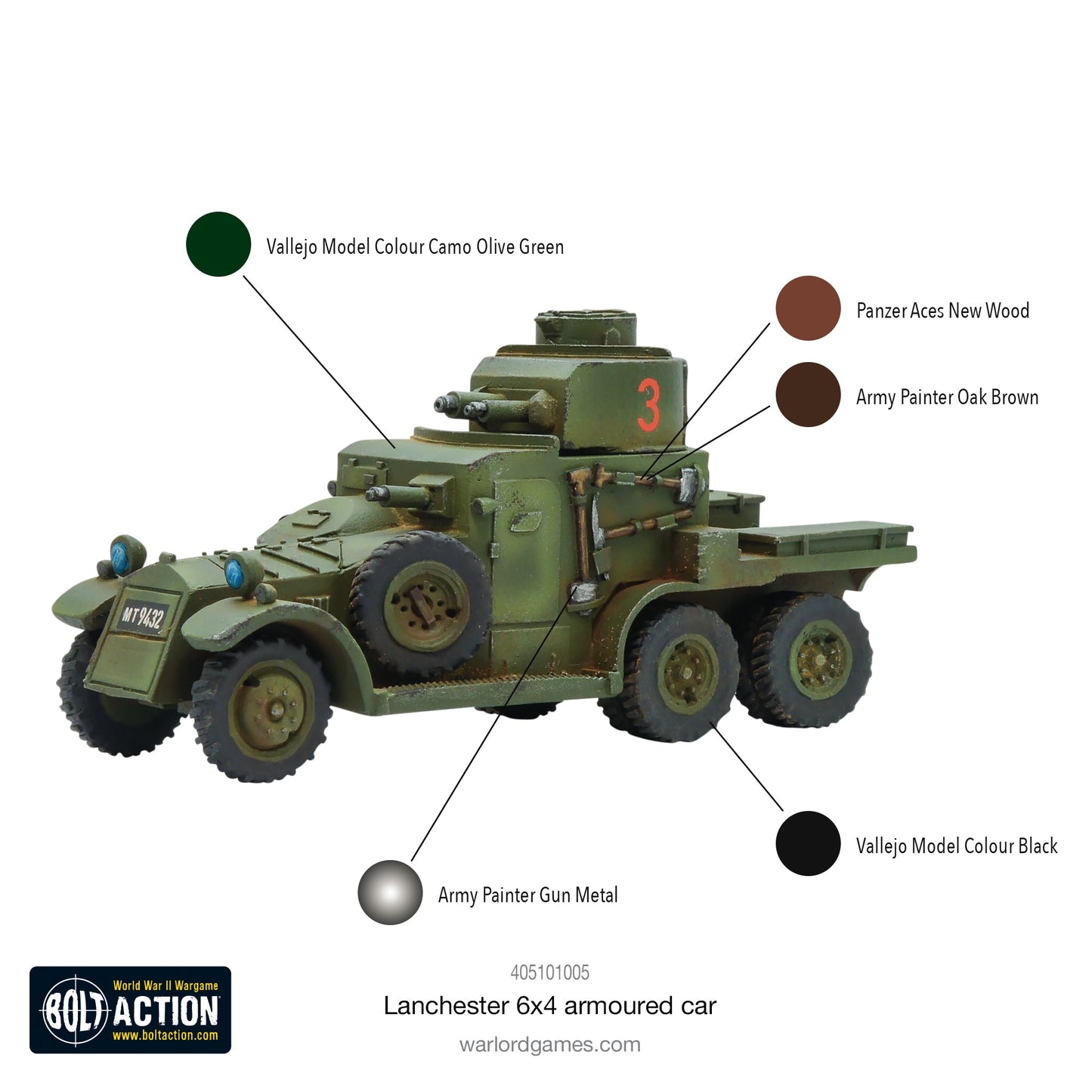 Bolt Action: Lanchester 6x4 armoured car