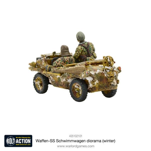 Bolt Action: German - Waffen-SS Schwimmwagen diorama (winter)