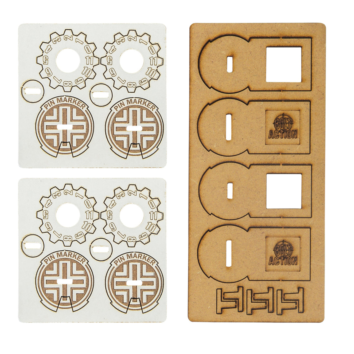 Bolt Action: German - MDF Unit Pin Markers - Germany