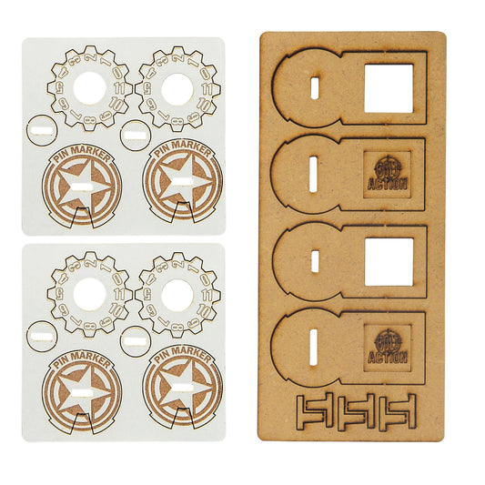Bolt Action: USA - MDF Unit Pin Markers - USA