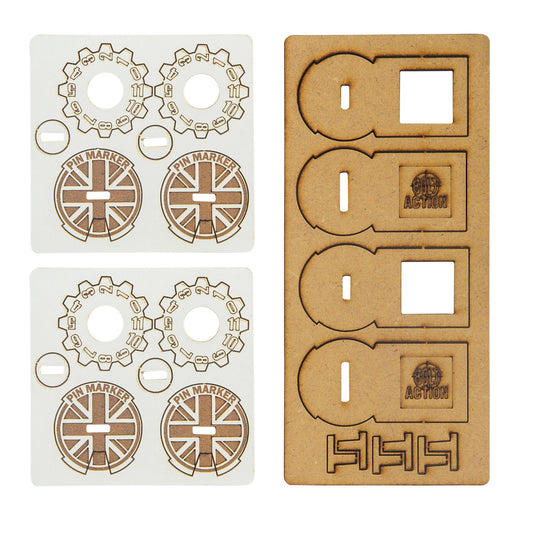 Bolt Action: MDF Unit Pin Markers - Great Britain