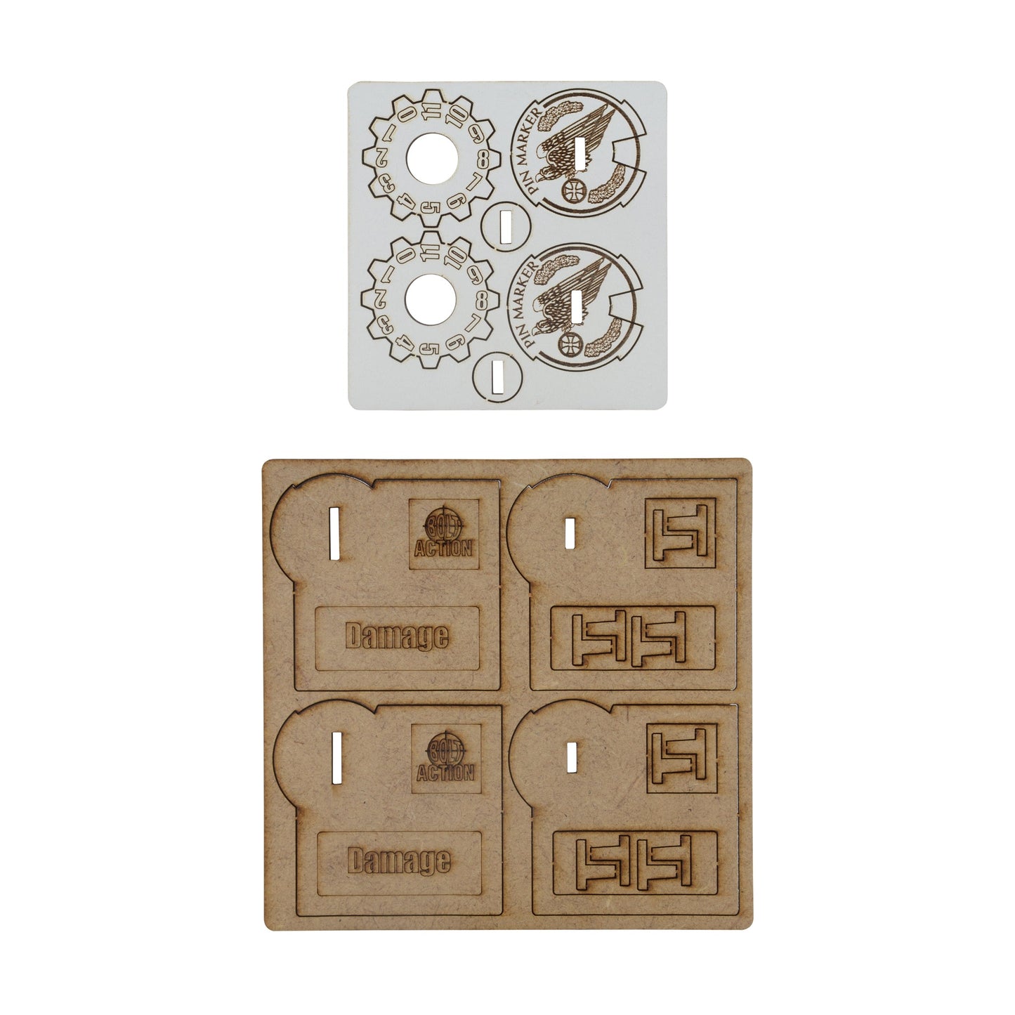 Bolt Action: German - MDF Vehicle Pin Markers - Fallschirmjäger