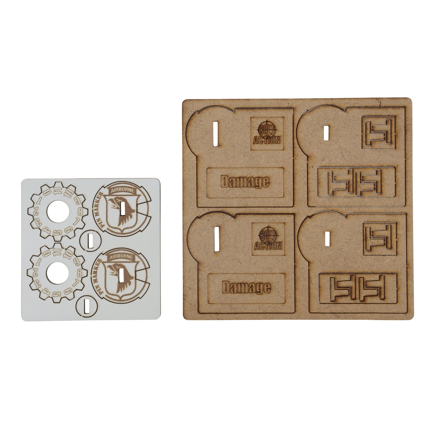 Bolt Action: USA - MDF Vehicle Pin Markers - 101st American Airborne 'Screaming Eagles'
