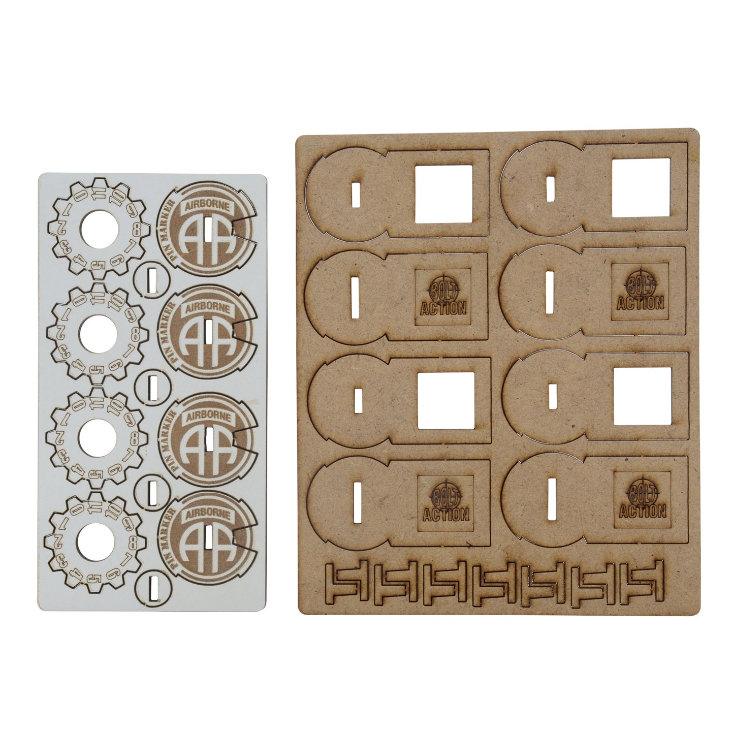 Bolt Action: USA - MDF Unit Pin Markers - 82nd American Airborne 'All American'