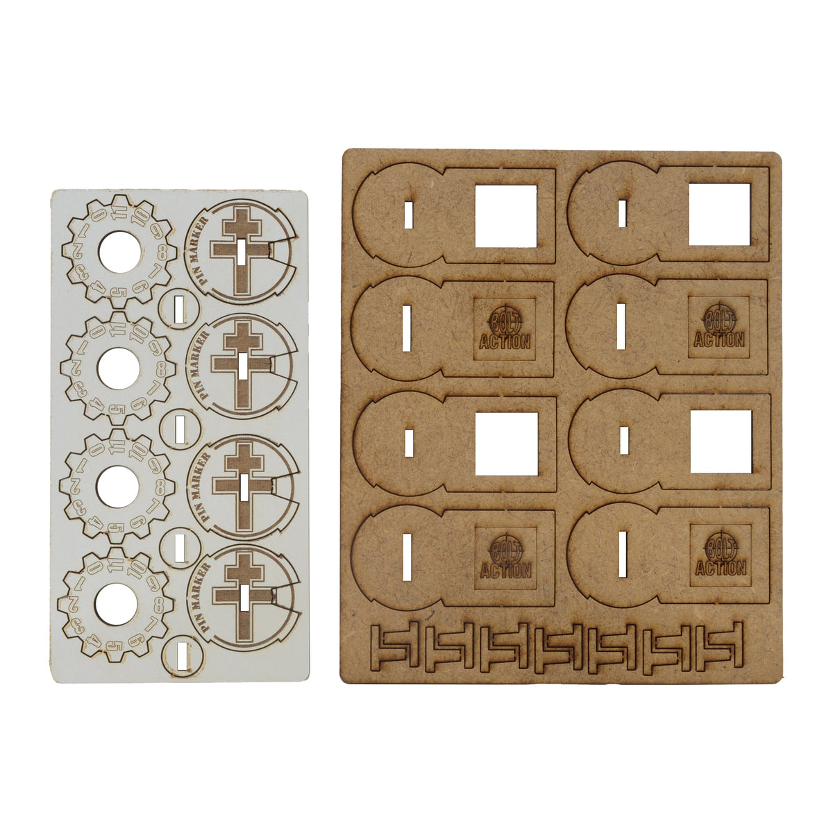 Bolt Action: MDF Unit Pin Markers - British 8th Army 'Desert Rats'