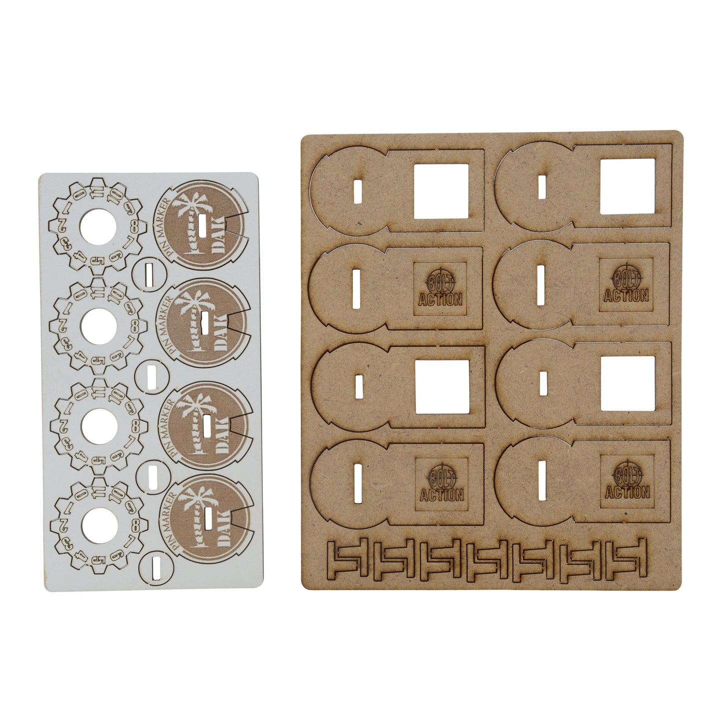 Bolt Action: German - MDF Unit Pin Markers - German ' Afrika Korps'