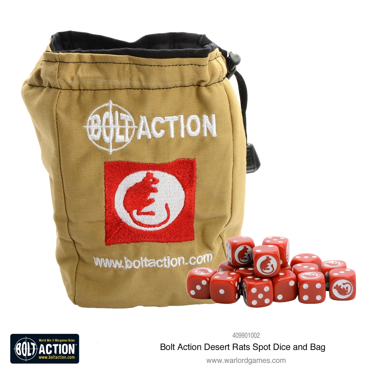Bolt Action: Desert Rats D6 and dice bag
