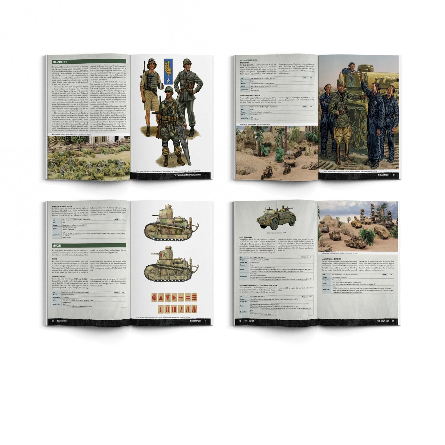 Bolt Action: Italian - Armies of Italy with 'Desert Lightning' book miniature