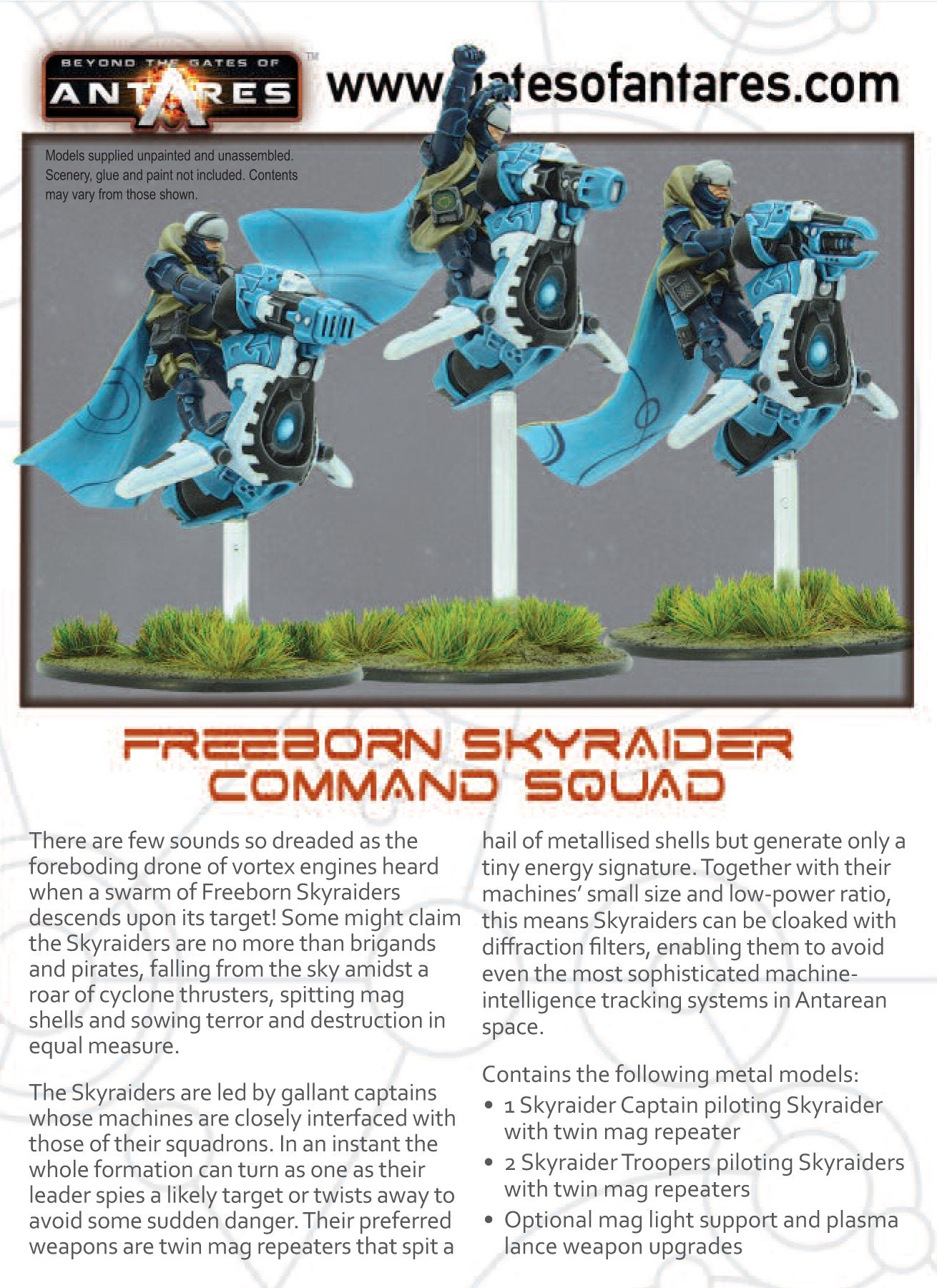 Gates of Antares: Freeborn - Freeborn Sky Raider command squad