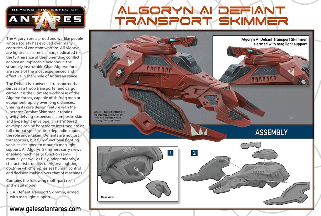 Gates of Antares: Algoryn - Algoryn AI Defiant transport skimmer