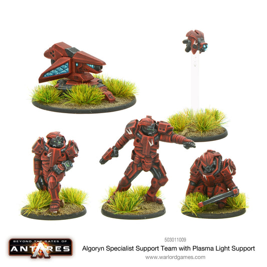 Gates of Antares: Algoryn - Algoryn specialist support team with plasma light support