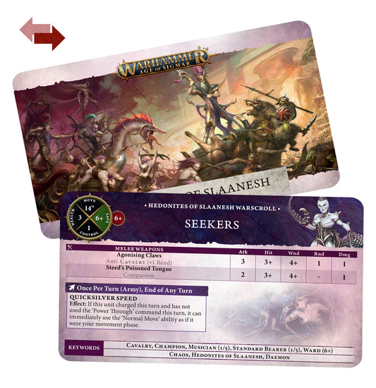 Warscroll Cards: Hedonites of Slaanesh