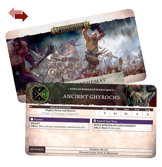 Warscroll Cards: Sons of Behemat