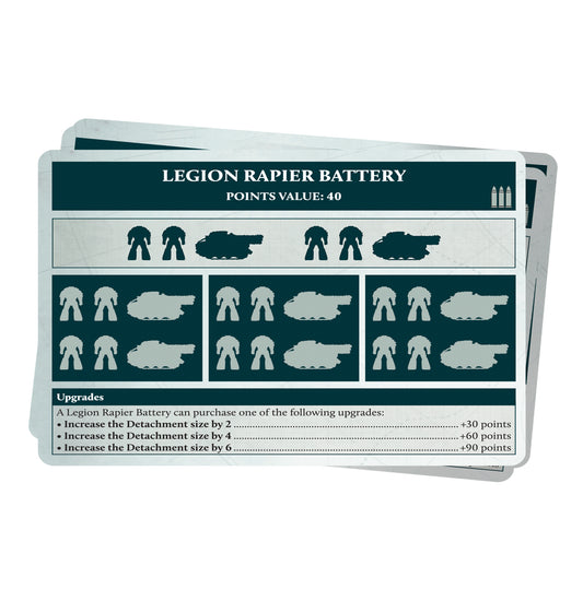 Legiones Astartes Formation and Datasheet Cards