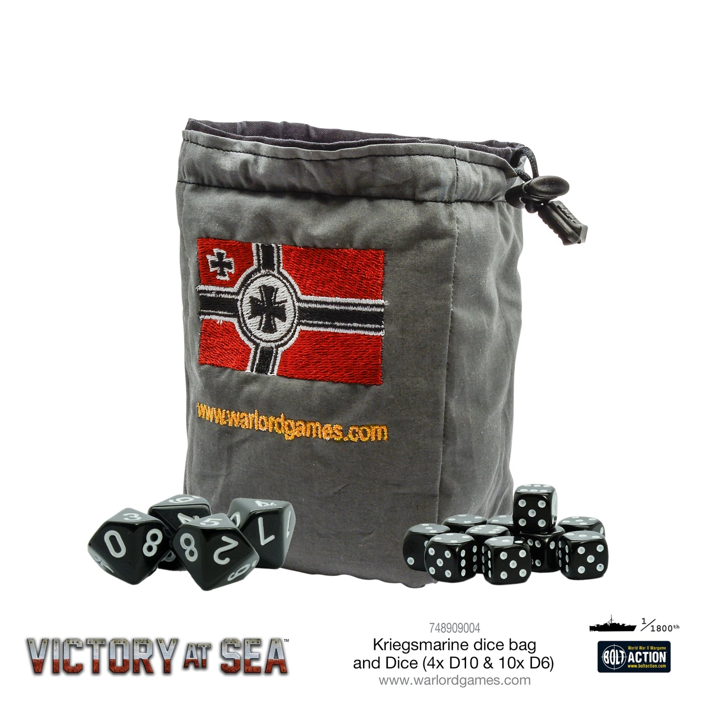 Victory at Sea: Kriegsmarine - Kriegsmarine Dice and Dice Bag